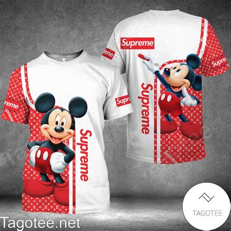 supreme mickey mouse shirt lv|supreme x louis vuitton.